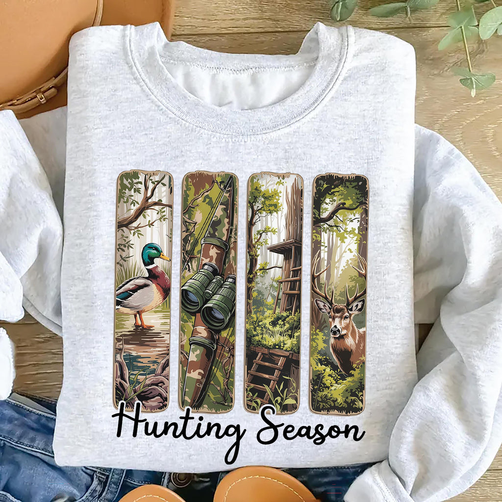 Hunting Season Sweatshirt, Camo Coquette Bow Shirt, Deer Hunting Sweatshirt