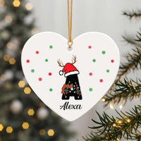 Letter Name Ornament, 2025 Family Ornament, Personalized Initial Christmas Ornament, Custom Monogram Ornament, Family Holiday Keepsake Gift