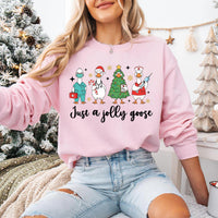 Christmas Goose Nurse Sweatshirt, Funny Holiday RN Shirt, Cute Medical Staff Xmas Sweatshirt