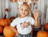 Personalized Kids Name Thanksgiving Shirt, Kids Fall Pumpkin Shirt, Children Fall Name Tee, Cute Toddler Girl Shirt, Autumn Clothing Shirt