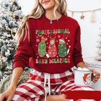 Labor and Delivery Christmas Shirt, Professional Baby Wrapper L&D Nurse Christmas Shirt, Labor Nurse Tee