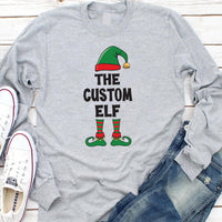 Custom The Elf Long Sleeve Shirt, Custom Elf Shirt, Christmas Family Matching Tee