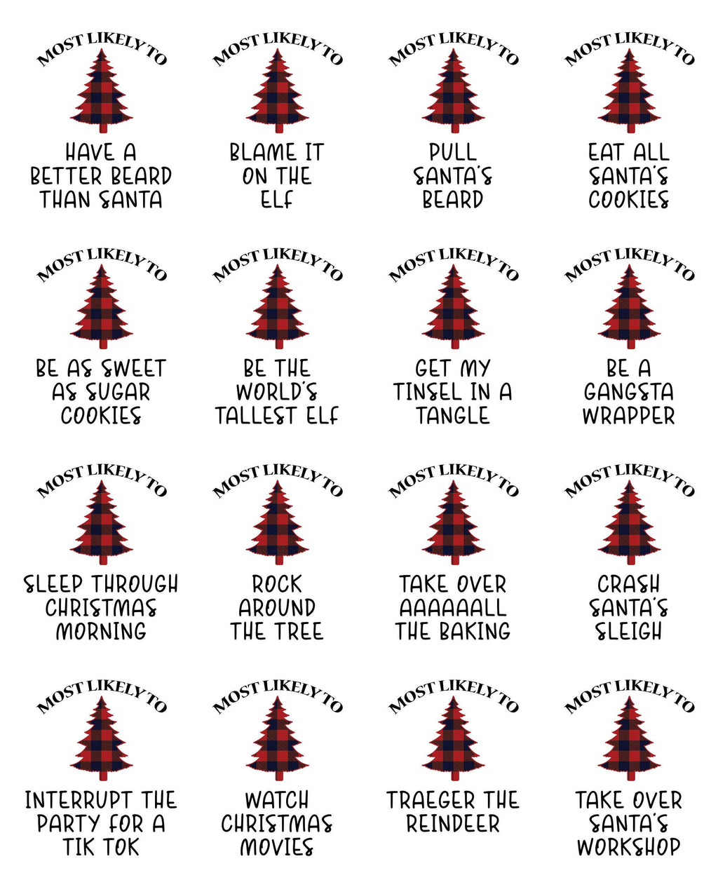 Family Christmas Shirt, Buffalo Plaid Most Likely To Shirt, Funny Christmas Party Tee