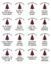 Family Christmas Shirt, Buffalo Plaid Most Likely To Shirt, Funny Christmas Party Tee