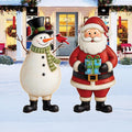 Christmas Garden Stakes, Snowman & Santa Claus Yard Signs, Outdoor Holiday Lawn Decorations, Xmas Home Décor for Pathway, Patio, New Year
