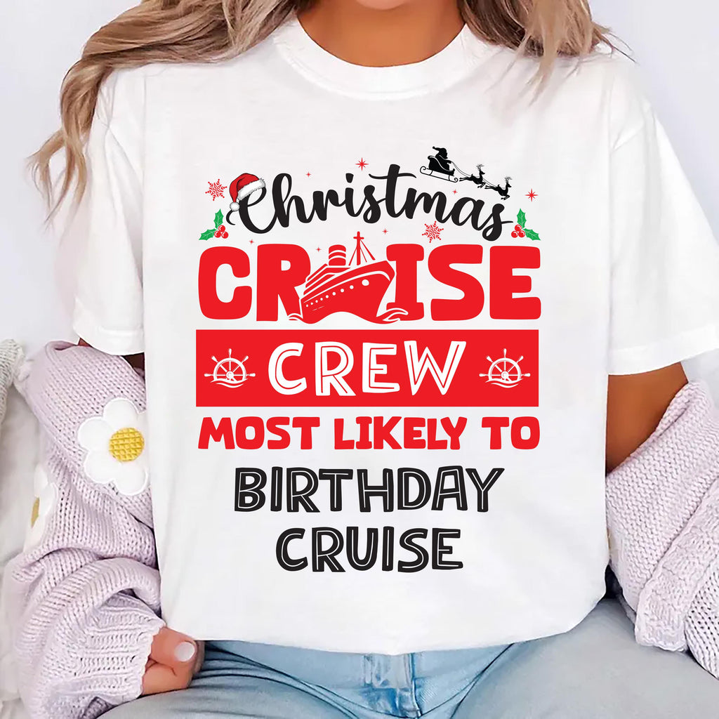 Custom Christmas Cruise Crew Shirt, Holiday Vacation Shirt, Matching Family Cruise Tee