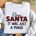 Christmas Family Sweatshirt, Dear Santa Matching Family Christmas Shirt, Funny Christmas Buffalo Plaid Sweatshirt