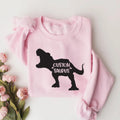 Custom Dinosaur Family Sweatshirt, Matching Family Saurus Shirt, Auntie Saurus Sweatshirt