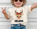 Christmas Kid Toddler Personalized Boy Girl Custom Name Reindeer Shirt, Kid Christmas Shirt, Christmas Shirt for Kids, Christmas Shirt