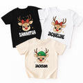 Christmas Kid Toddler Personalized Boy Girl Custom Name Reindeer Shirt, Kid Christmas Shirt, Christmas Shirt for Kids, Christmas Shirt