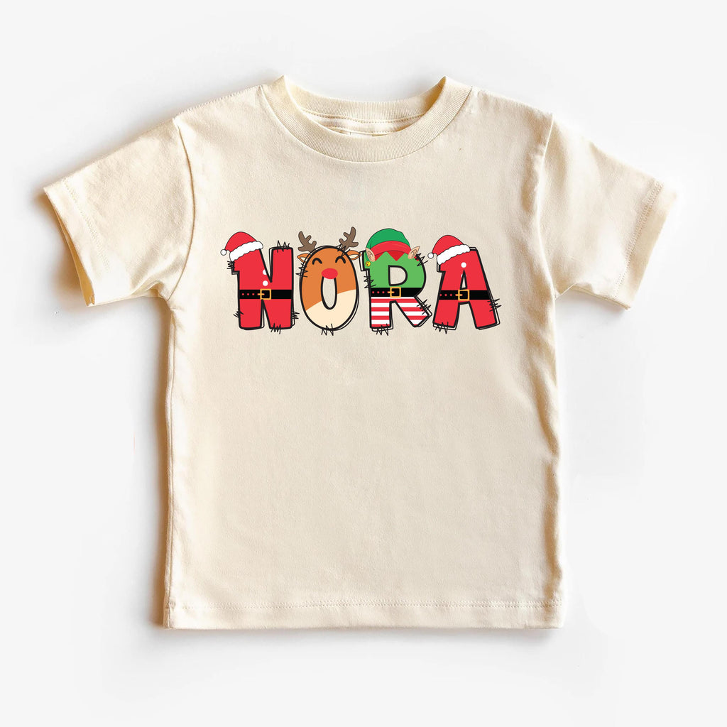Custom Christmas Kids Shirt, Personalized Christmas Name Shirt, Toddler Christmas Tee