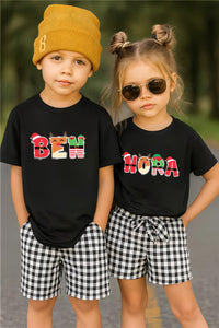 Custom Christmas Kids Shirt, Personalized Christmas Name Shirt, Toddler Christmas Tee