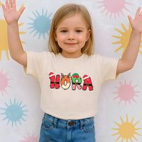Custom Christmas Kids Shirt, Personalized Christmas Name Shirt, Toddler Christmas Tee