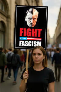 FIGHT FASCISM, No Kings In America Protest Sign, Anti-Trump Resistance, Democracies Have No Kings Political Activist Poster, Resist Fascism Rally Sign