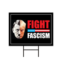 FIGHT FASCISM Yard Sign - No Kings In America Protest Sign, Anti-Trump Sign, Resist Racism, Resist Fascism Yard Sign with Metal H-Stake