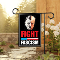 FIGHT FASCISM Garden Flag, 12x18 Inch Double Sided, Democracy Not Oligarchy, Anti-Trump Flag, Resist Racism, Resist Fascism