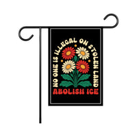 Abolish ICE Garden Flag, 12x18 Inch Double Sided, Democracy Not Oligarchy, Anti-Trump Flag, Resist Racism, Resist Fascism