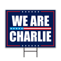 Justice for Charlie Yard Sign, A True Patriot Charlie Kirk Sign, Charlie Kirk Is My Hero Sign, Charlie Kirk Freedom Sign with Metal H-Stake