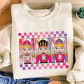 Christmas Nutcracker Sweatshirt, Preppy Coquette Christmas Shirt, Santa Claus Sweatshirt