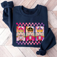 Christmas Nutcracker Sweatshirt, Preppy Coquette Christmas Shirt, Santa Claus Sweatshirt