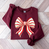 Christmas Snacks Coquette Sweatshirt, Trendy Christmas Shirt, Christmas Sweatshirt