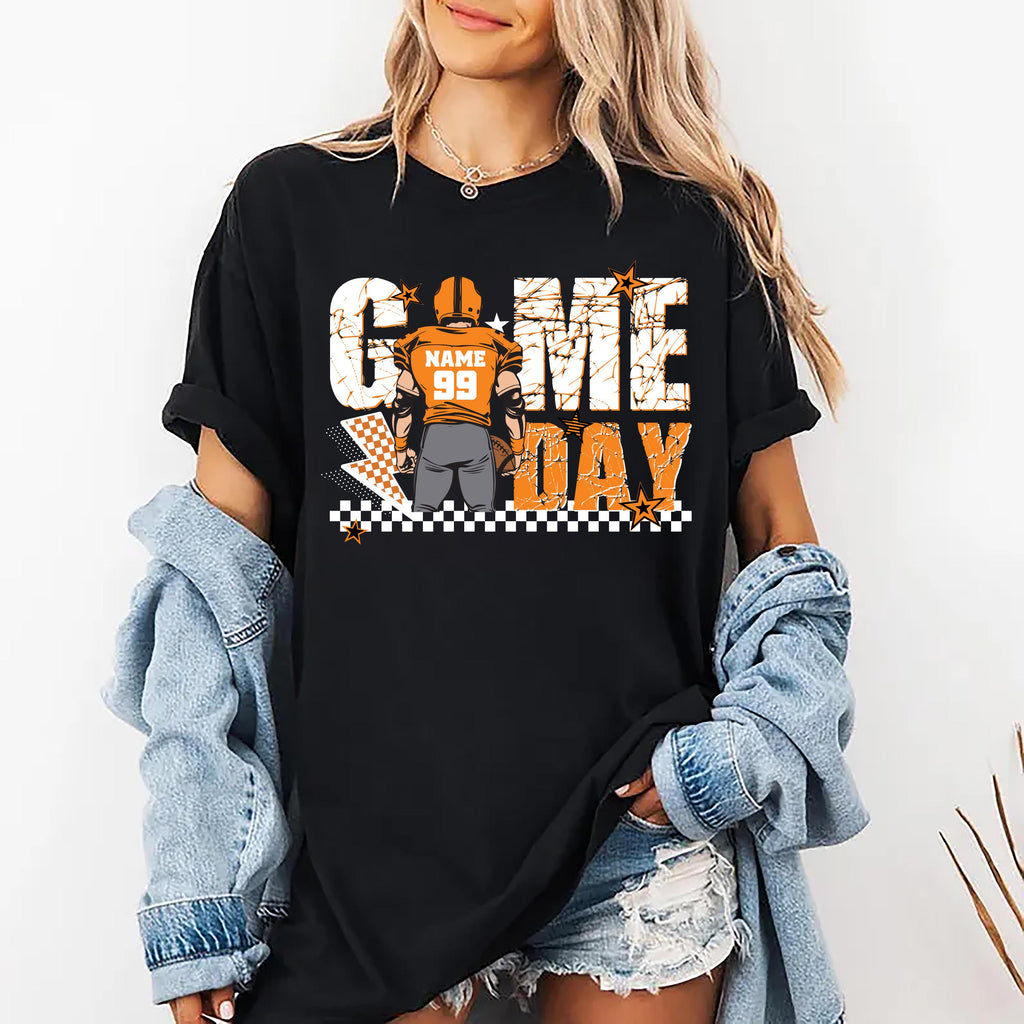 Custom Football Player Shirt, Touch Down Season Shirt, Game Day Player Design Tee