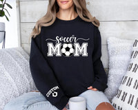 Personalized Soccer Mom Sweatshirt, Custom Kids Name on Sleeve Shirt, Soccer Mama Sweatshirt