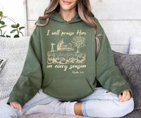 I Will Praise Him In Every Season Hoodie, Cute Fall Bible Verse Shirt, Christian Mama Hoodie