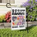 Resist Dissent Persist Garden Flag, Double Sided, No Kings In America Protest, Anti-Trump Flag, Resist Racism, Resist Fascism Flag