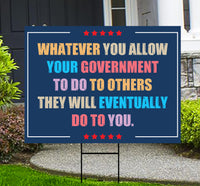 Abolish ICE Yard Sign, Keep the Immigrants, Deport the Racists Lawn Sign, Anti-Trump, Resist Fascism Yard Sign with Metal H-Stake