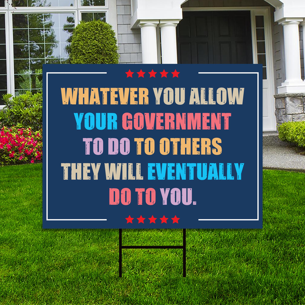 Abolish ICE Yard Sign, Keep the Immigrants, Deport the Racists Lawn Sign, Anti-Trump, Resist Fascism Yard Sign with Metal H-Stake
