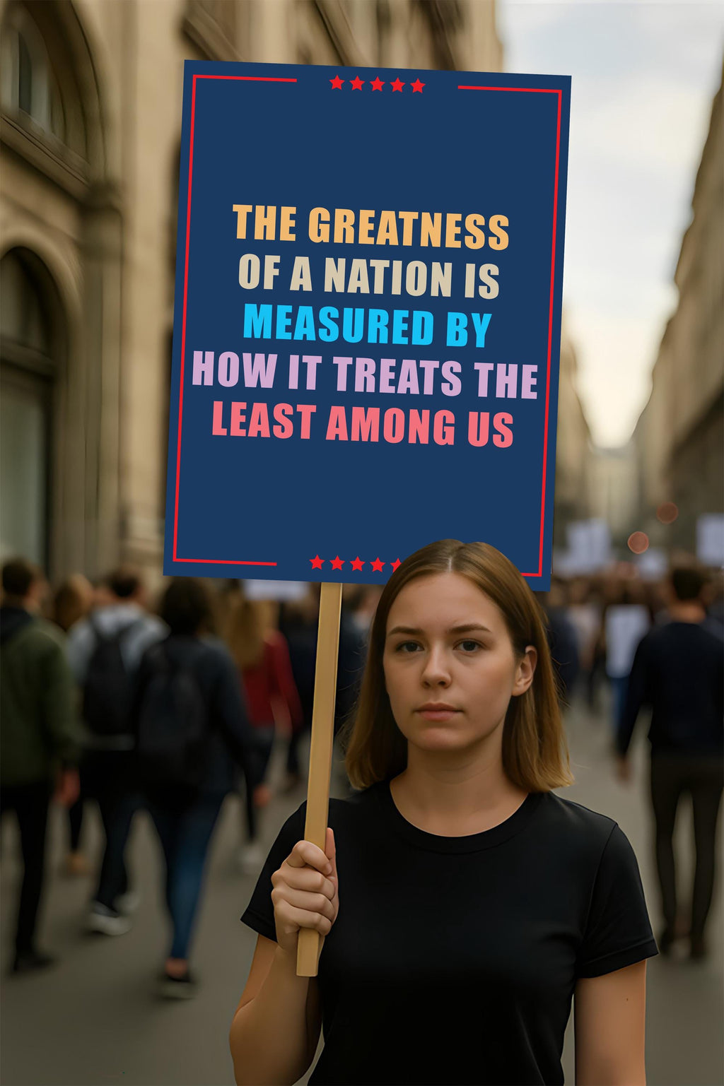Abolish ICE No One Is Illegal Protest Sign, No Kings In America, Anti-Trump Resistance Political Protest Poster, Resist Fascism Rally Sign
