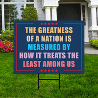 Abolish ICE Yard Sign, Keep the Immigrants, Deport the Racists Lawn Sign, Anti-Trump, Resist Fascism Yard Sign with Metal H-Stake