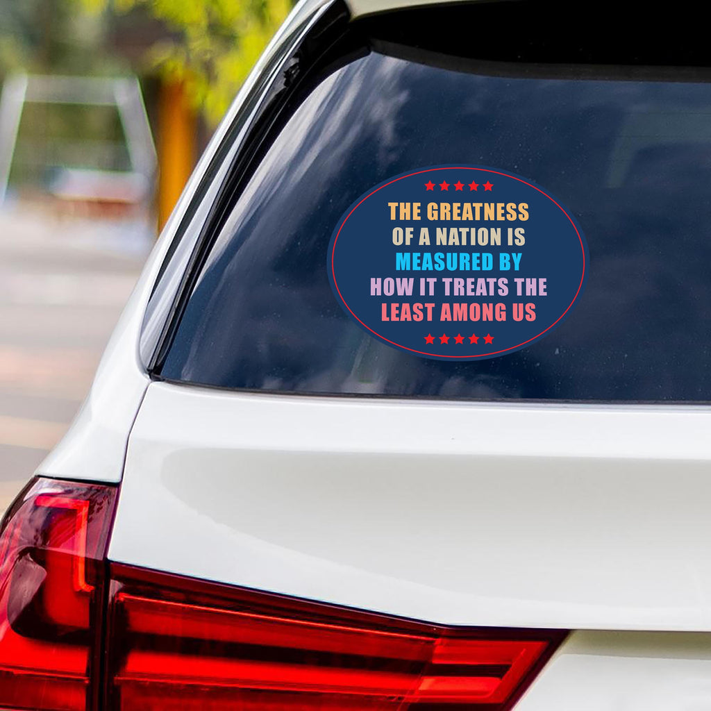 Abolish ICE No One Is Illegal Protest Vinyl Sticker, Resist Hate Decal, Anti-Trump Resistance, Resist Fascism Car Bumper Sticker, 6" x 4.5"