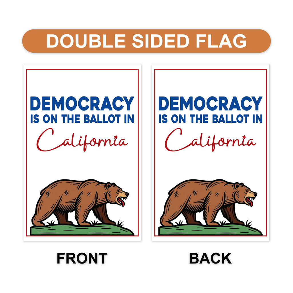 Yes on Prop 50 Garden Flag, Election Rigging Response Act Yard Flag, Anti-Gerrymandering California Flag, Political Outdoor Lawn Banner