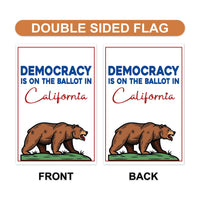 Yes on Prop 50 Garden Flag, Election Rigging Response Act Yard Flag, Anti-Gerrymandering California Flag, Political Outdoor Lawn Banner