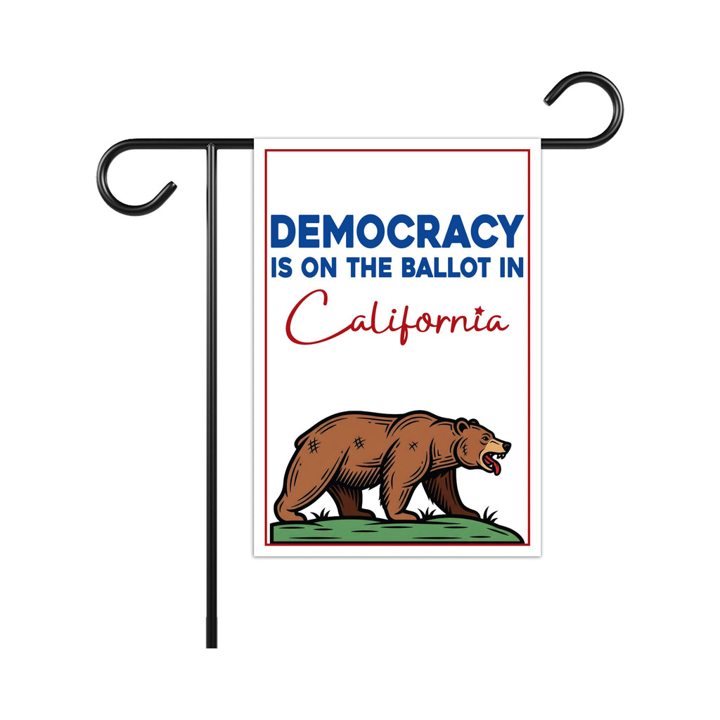 Yes on Prop 50 Garden Flag, Election Rigging Response Act Yard Flag, Anti-Gerrymandering California Flag, Political Outdoor Lawn Banner