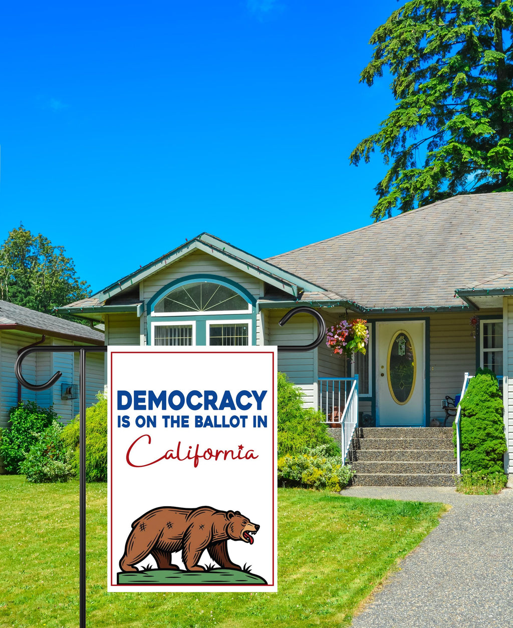 Yes on Prop 50 Garden Flag, Election Rigging Response Act Yard Flag, Anti-Gerrymandering California Flag, Political Outdoor Lawn Banner