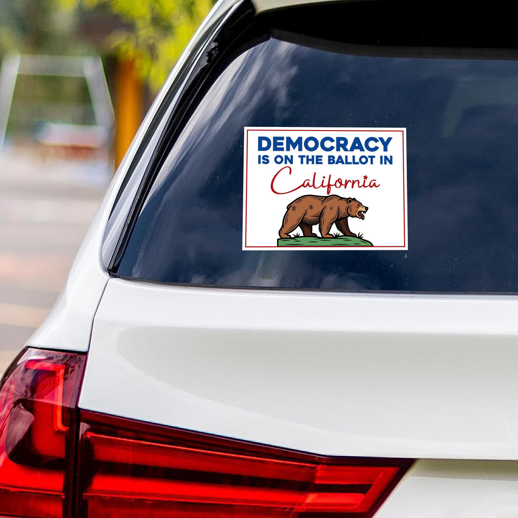 Yes on Prop 50 Vinyl Sticker, Anti-Gerrymandering Political Decal, California Election Reform Sticker for Campaign Use, 6" x 4.5"