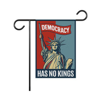 Democracy Has No Kings Garden Flag, Double Sided, No Kings In America Protest, Anti-Trump Flag, Resist Racism, Resist Fascism Flag