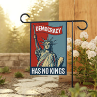 Democracy Has No Kings Garden Flag, Double Sided, No Kings In America Protest, Anti-Trump Flag, Resist Racism, Resist Fascism Flag