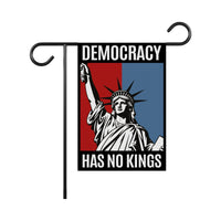 Democracy Has No Kings Garden Flag, Double Sided, No Kings In America Protest, Anti-Trump Flag, Resist Racism, Resist Fascism Flag