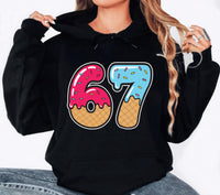 67 Drip Ice Cream Hoodie, 67 Birthday Shirt, Funny Meme Hoodie