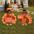 Thanksgiving Turkey Yard Sign, Fall Outdoor Garden Stakes, Harvest Lawn Decorations for Porch, Patio, and Thanksgiving Party Home Décor
