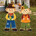 Fall Scarecrow Yard Signs, Thanksgiving Outdoor Lawn Decorations with Stakes, Autumn Harvest Garden Stakes for Patio, Pathway & Fall Décor