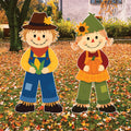 Fall Scarecrow Yard Signs, Thanksgiving Outdoor Lawn Decorations with Stakes, Autumn Harvest Garden Stakes for Patio, Pathway & Fall Décor
