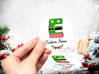 Personalized Christmas Present Labels, Custom Vinyl Sticker Sheets, Xmas Gift Name Tags, Holiday Wrapping Labels, Any Name Stickers