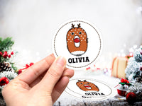 Personalized Christmas Present Labels, Custom Vinyl Sticker Sheets, Xmas Gift Name Tags, Holiday Wrapping Labels, Any Name Stickers