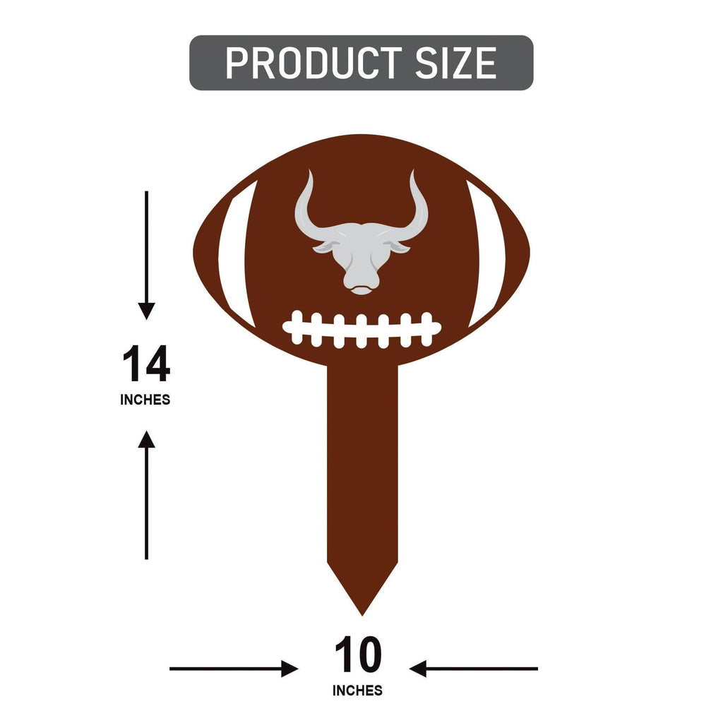 Custom Mascot Aluminum Yard Sign 10x14, Rust-Free Personalized Metal Lawn Sign Integrated Stake, School Spirit Day Football Sports Decor