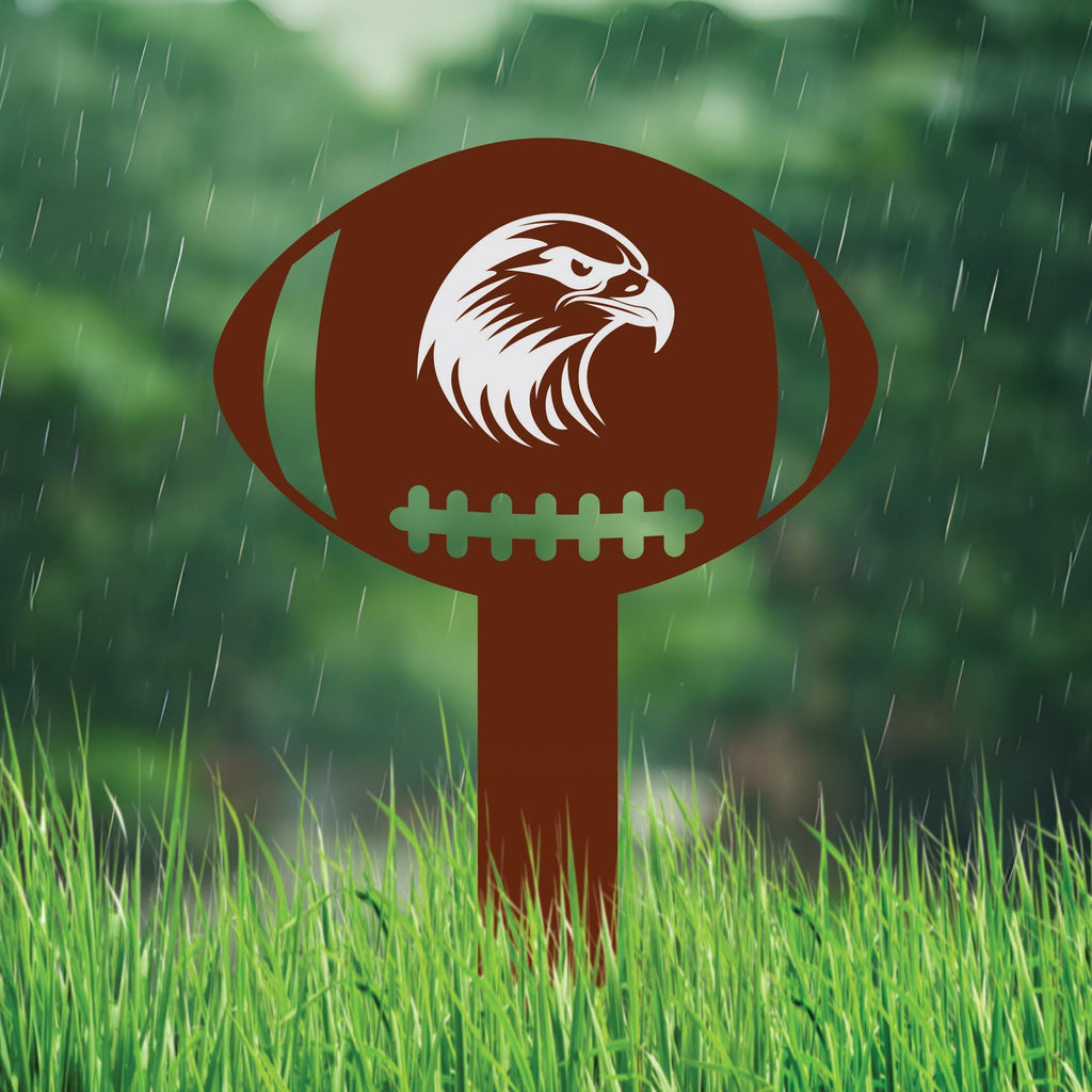 Custom Mascot Aluminum Yard Sign 10x14, Rust-Free Personalized Metal Lawn Sign Integrated Stake, School Spirit Day Football Sports Decor